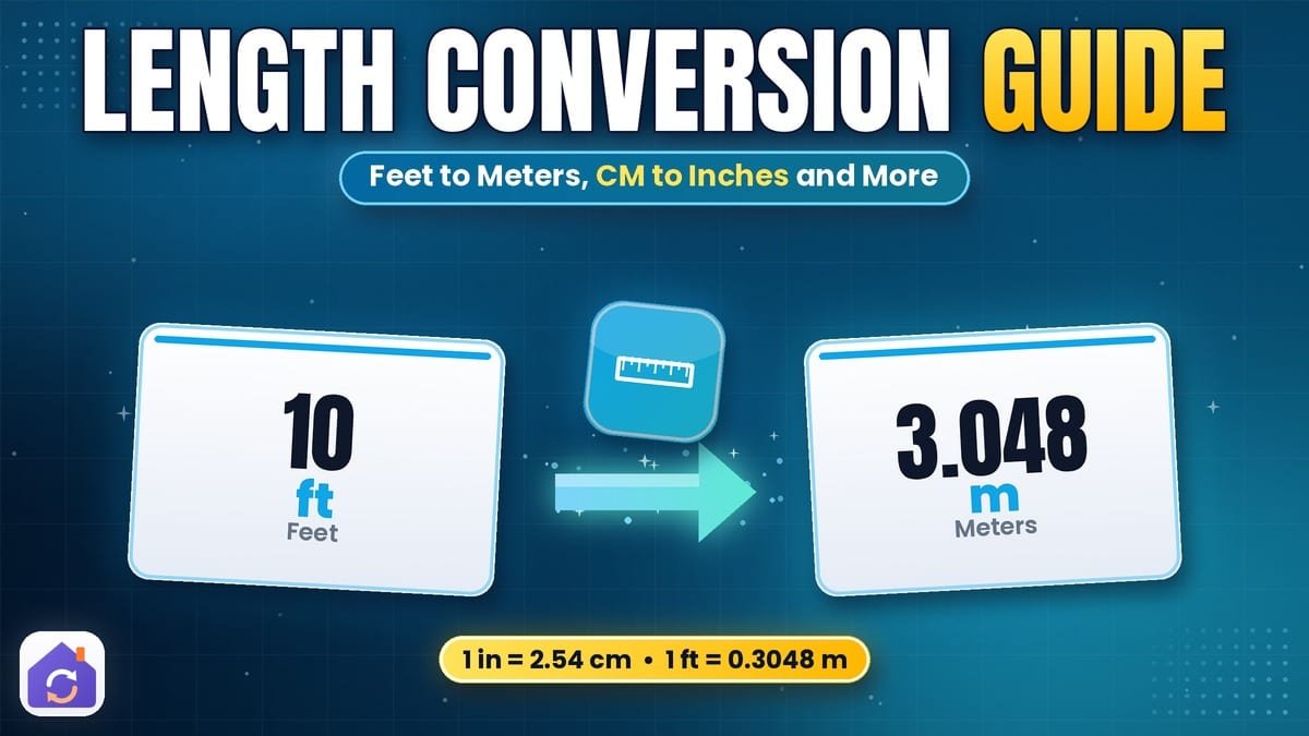 Length conversion guide feet meters cm inches